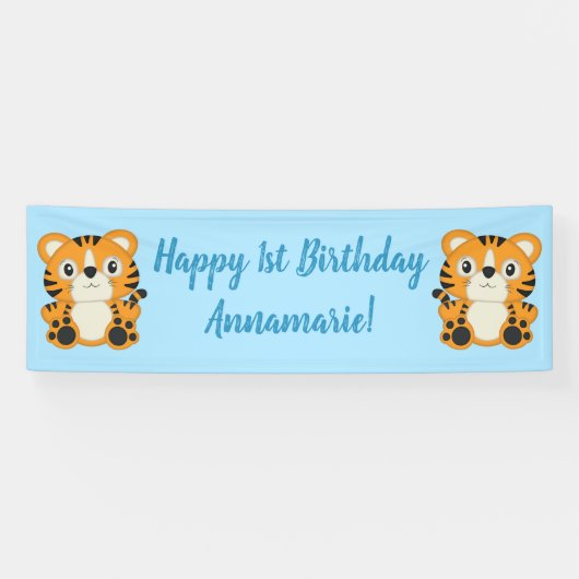 Tiger Birthday Party Banner (Horizontal)