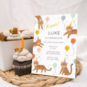 Tiger Birthday Party Einladung