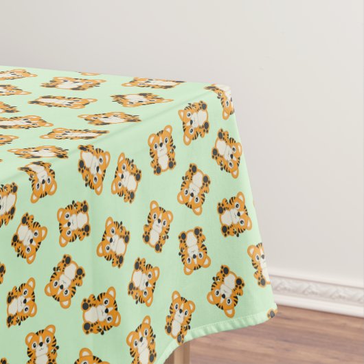Tiger Birthday Party Green Tischdecke (Beispiel)