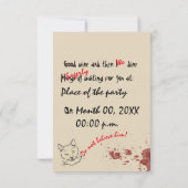 Tiger Birthday Party individuell anpassbar Einladung (Rückseite)