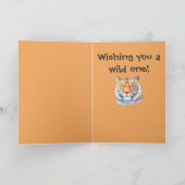 Tiger Birthday Party Karte (Innenseite)