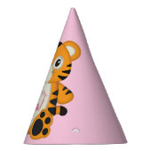 Tiger Birthday Party Pink Partyhütchen (Rechts)