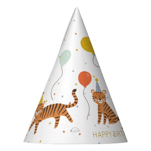Tiger Birthday Partyhütchen (Links)