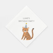 Tiger Birthday Serviette (Ecke)