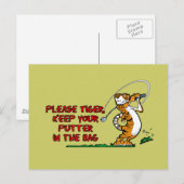 Tiger bitte, Behalt deinen Putter in den Beutel Postkarte (Vorne/Hinten)