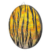 Tiger Black and Orange Print Dartscheibe (Vorderseite rechts)