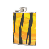 Tiger Black and Orange Print Flachmann (Links)