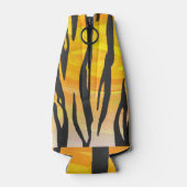 Tiger Black and Orange Print Flaschenkühler (Rückseite)