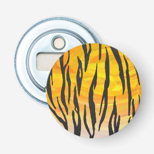 Tiger Black and Orange Print Flaschenöffner