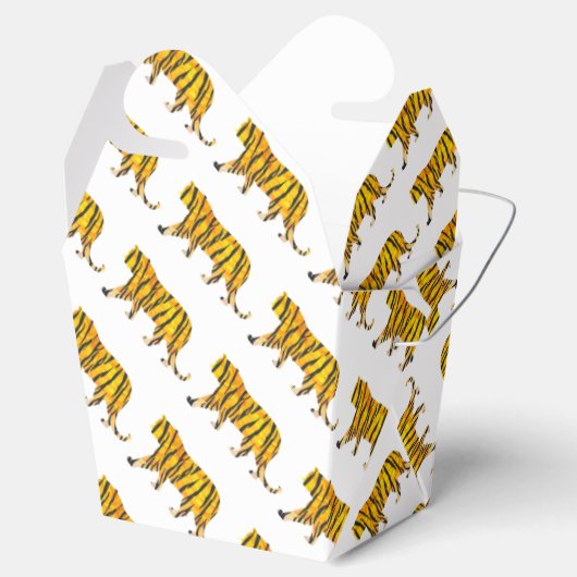 Tiger Black and Orange Print Geschenkschachtel (Geöffnet)