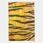 Tiger Black and Orange Print Geschirrtuch (Vertikal)
