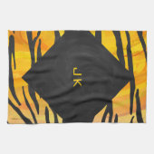 Tiger Black and Orange Print Geschirrtuch (Horizontal)