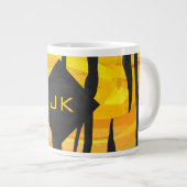 Tiger Black and Orange Print Jumbo-Tasse (Vorderseite Rechts)