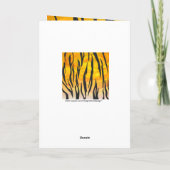 Tiger Black and Orange Print Karte (Rückseite)