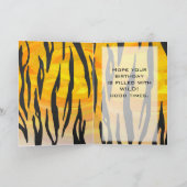 Tiger Black and Orange Print Karte (Innenseite)