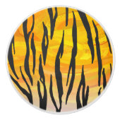 Tiger Black and Orange Print Keramikknauf (Vorderseite)
