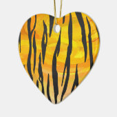 Tiger Black and Orange Print Keramikornament (Links)
