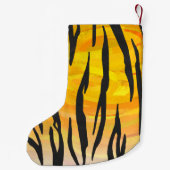 Tiger Black and Orange Print Kleiner Weihnachtsstrumpf (Rückseite)