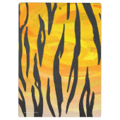 Tiger Black and Orange Print Klemmbrett (Rückseite)