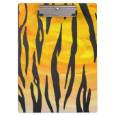 Tiger Black and Orange Print Klemmbrett (Vorderseite)