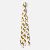 Tiger Black and Orange Print Krawatte (Vorderseite)