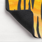 Tiger Black and Orange Print Mousepad (Ecke)