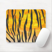 Tiger Black and Orange Print Mousepad (Mit Mouse)