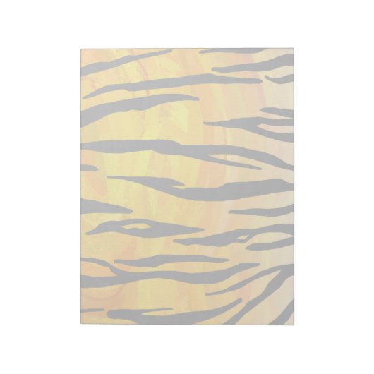 Tiger Black and Orange Print Notizblock (Rotiert)