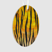 Tiger Black and Orange Print Ornament (Vorderseite)