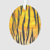Tiger Black and Orange Print Ornament (Vorderseite)