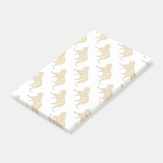 Tiger Black and Orange Print Post-it Klebezettel (angewinkelt)