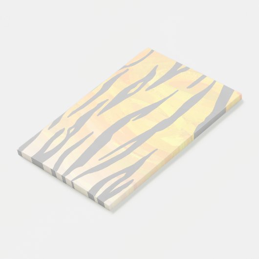Tiger Black and Orange Print Post-it Klebezettel (angewinkelt)