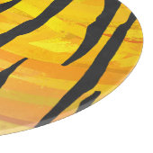Tiger Black and Orange Print Schneidebrett (Ecke)