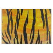 Tiger Black and Orange Print Schneidebrett (Vorderseite)