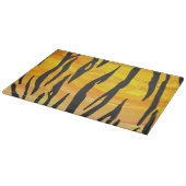 Tiger Black and Orange Print Schneidebrett (Ecke)