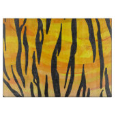 Tiger Black and Orange Print Schneidebrett (Vorderseite)