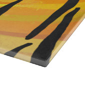 Tiger Black and Orange Print Schneidebrett (Ecke)