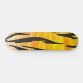 Tiger Black and Orange Print Skateboard (Horizontal)