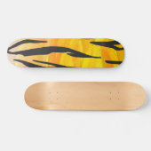 Tiger Black and Orange Print Skateboard (Horizontal)