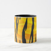 Tiger Black and Orange Print Tasse (Zentrum)