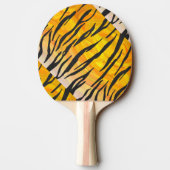 Tiger Black and Orange Print Tischtennis Schläger (Rückseite)