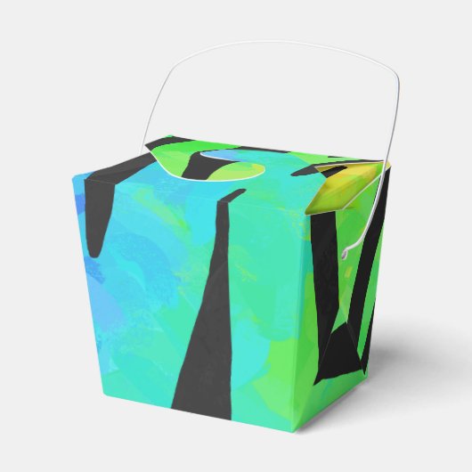 Tiger Black and Rainbow-Geschenke Geschenkschachtel (Vorderseite)