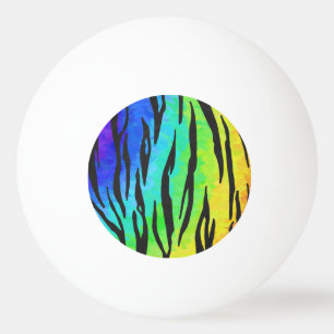 Tiger Black and Rainbow-Geschenke Tischtennisball