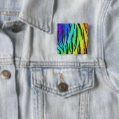 Tiger Black and Rainbow Print Button (Beispiel)