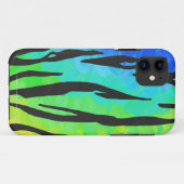 Tiger Black and Rainbow Print Case-Mate iPhone Hülle (Rückseite (Horizontal))