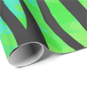 Tiger Black and Rainbow Print Geschenkpapier (Rolleneckpunkt)