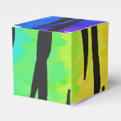 Tiger Black and Rainbow Print Geschenkschachtel (Vorderseite)