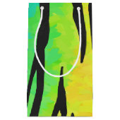 Tiger Black and Rainbow Print Kleine Geschenktüte (Vorderseite)