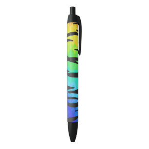 Tiger Black and Rainbow Print Kugelschreiber