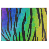 Tiger Black and Rainbow Print Schneidebrett (Vorderseite)